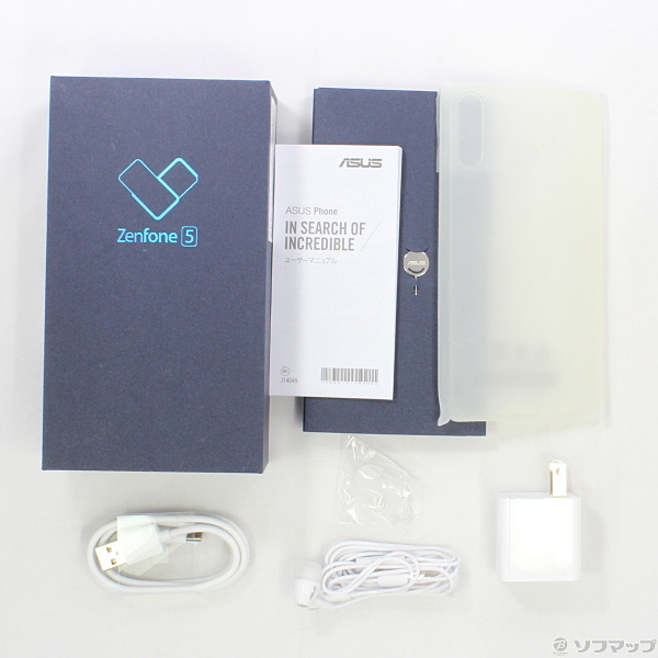 中古】ZenFone 5 64GB ムーンライトホワイト ZE620KLWH64S6 SIM