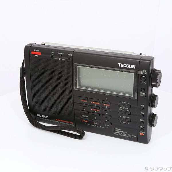 TECSUN PL-660 ブラック BCL 短波ラジオ FM／MW／SW／Air 日本語版説明書付属