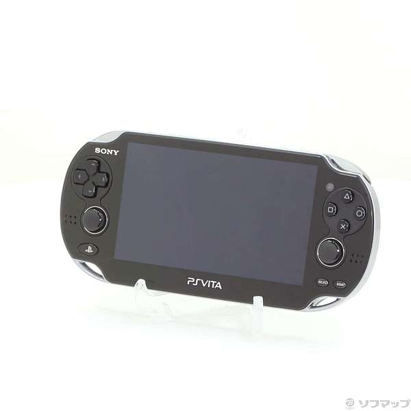中古】PlayStation Vita 3G／WI-FIモデル クリスタルブラックPCH-1100