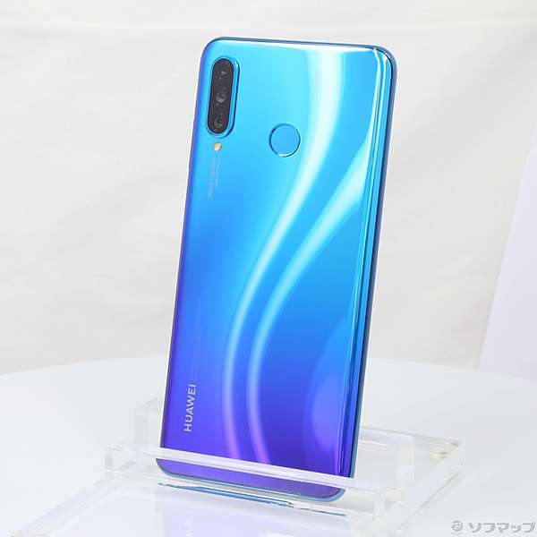 中古】HUAWEI P30 lite 64GB ピーコックブルー MAR-LX2J-BL SIMフリー