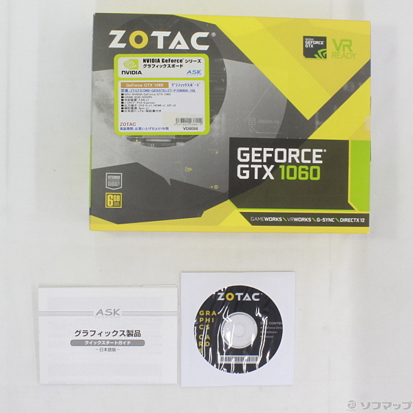 中古】ZOTAC GeForce GTX 1060 6GB Single Fan ZT-P10600A-10L