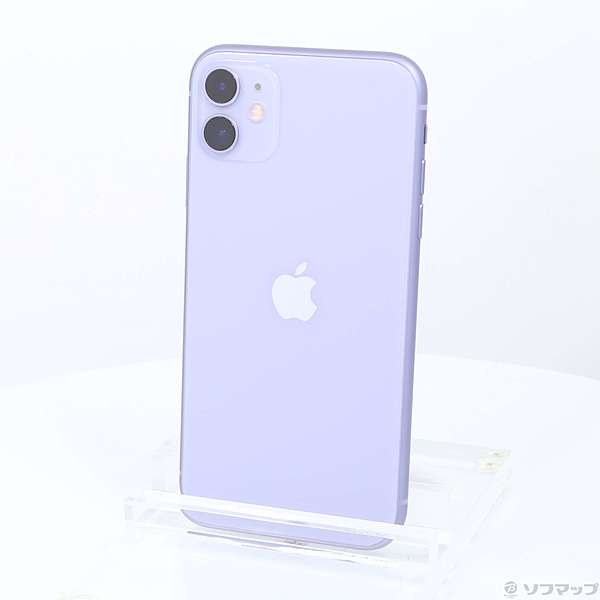 中古】iPhone11 64GB パープル MWLX2J／A SIMフリー [2133024033933