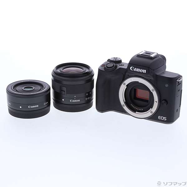 中古 Eos Kiss M ブラック ダブルレンズキット 06 22 月 値下げ リコレ ソフマップの中古通販サイト