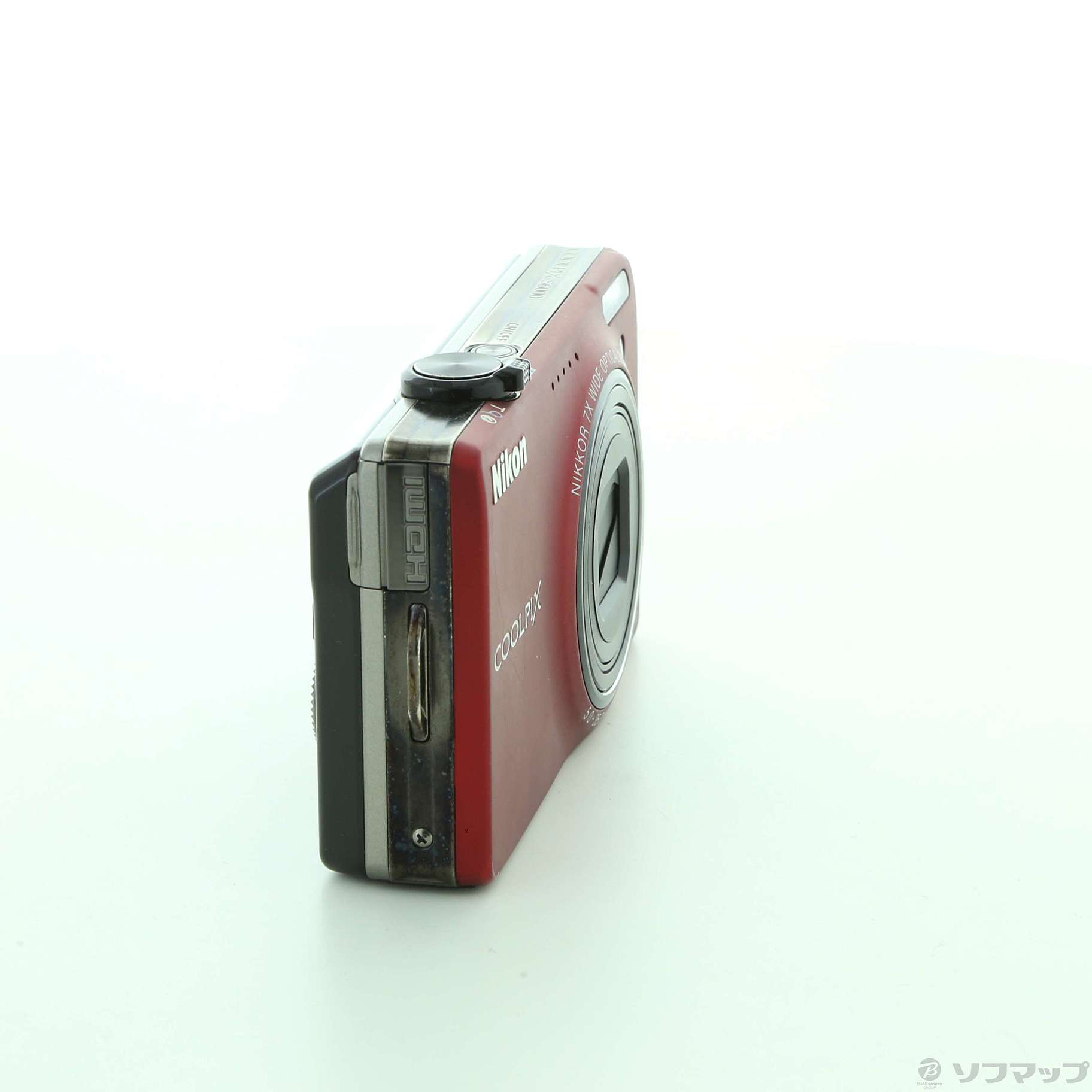 中古】COOLPIX S6000 (1420万画素／7倍ズーム／SDHC／フレッシュレッド 