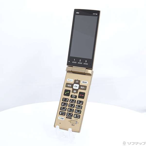 中古】かんたんケータイ KYF38 シャンパンゴールド au 〔ネットワーク利用制限△〕 [2133024482427] -  リコレ！|ビックカメラグループ ソフマップの中古通販サイト