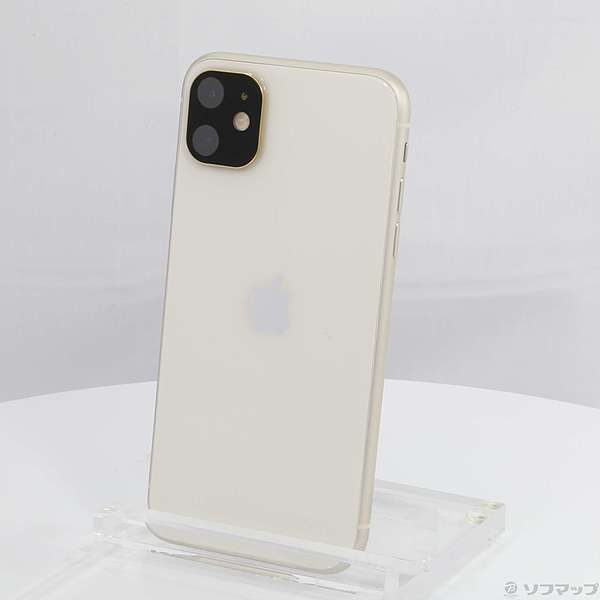 中古】iPhone11 128GB ホワイト MWM22J／A docomoロック解除SIMフリー