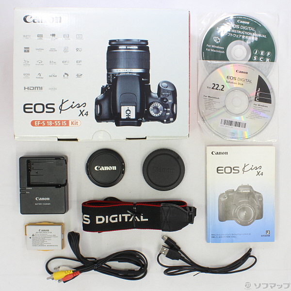 中古】EOS Kiss X4 EF-S 18-55 IS レンズキット [2133025233141] - リコレ！|ビックカメラグループ  ソフマップの中古通販サイト