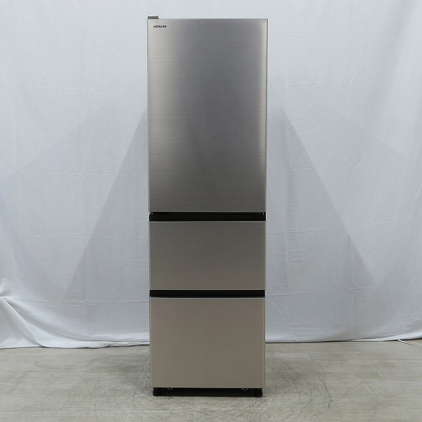 日立　R-V32KVL-N　3ドア冷蔵庫　(315L・左開き)　シャンパン