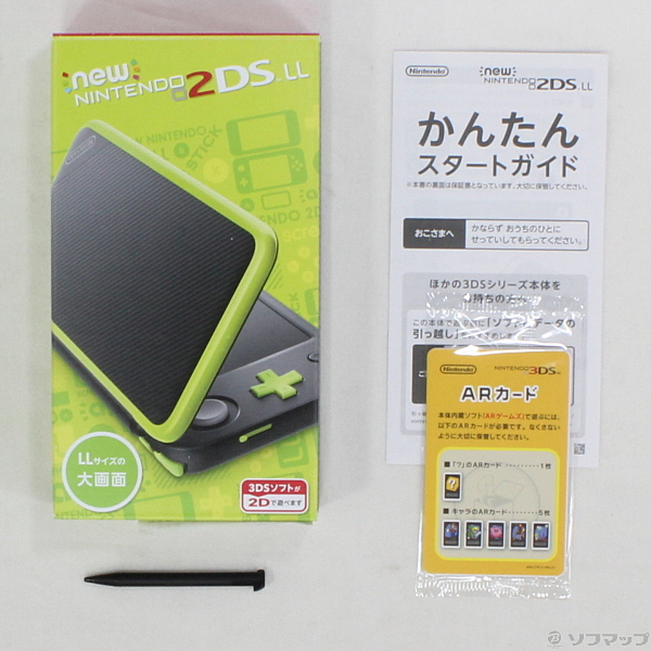 中古】Newニンテンドー2DS LL ブラック×ライム [2133025369895 ...