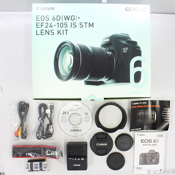 中古】EOS 6D EF24-105 IS STM レンズキット ブラック [2133025383075