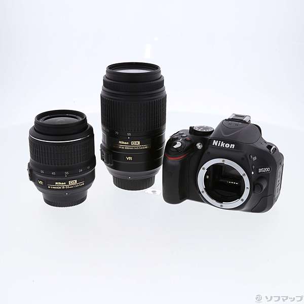 中古】NIKON D5200 ダブルズームキット ブラック (2410万画素／SDXC