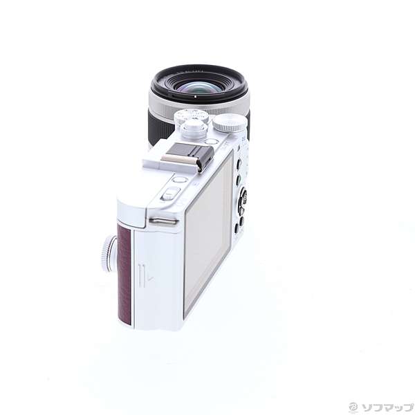 中古】PENTAX Q-S1 ブライトシルバー×バーガンディー ズームレンズ