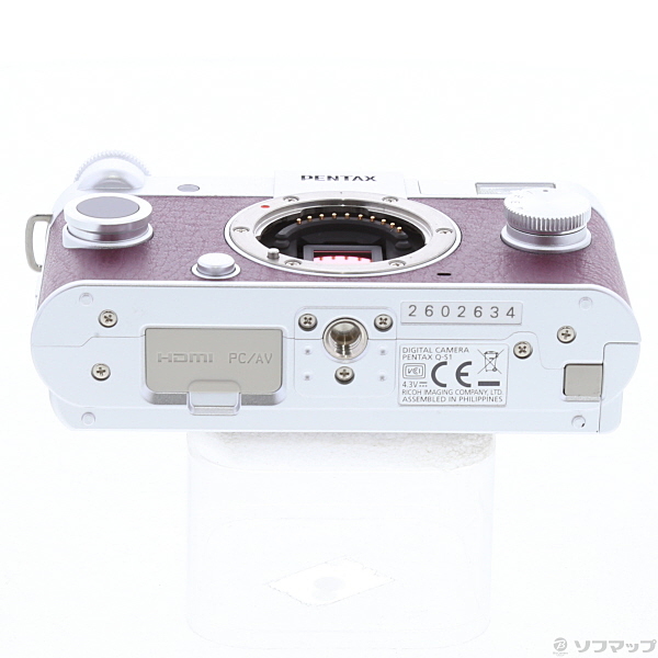 中古】PENTAX Q-S1 ブライトシルバー×バーガンディー ズームレンズ