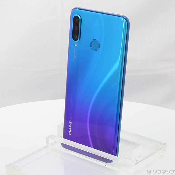 中古】HUAWEI P30 lite 64GB ピーコックブルー HWSEC1 Y!mobile