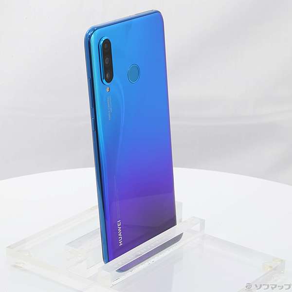 中古】HUAWEI P30 lite 64GB ピーコックブルー HWSEC1 Y!mobile