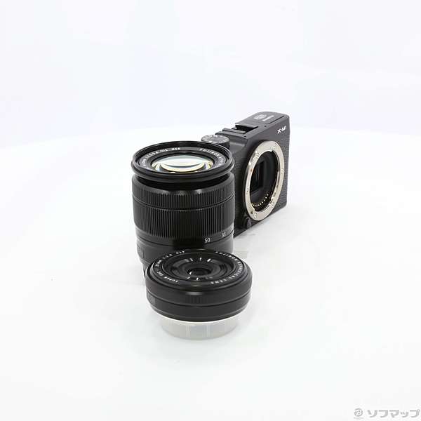 中古】FUJIFILM X-M1 16-50mm／27mm ダブルレンズキット ブラック
