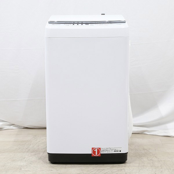 【中古】〔展示品〕 HW-G55B-W 全自動洗濯機 ホワイト [洗濯5.5kg ...