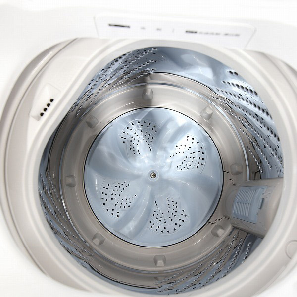 中古】〔展示品〕 HW-G55B-W 全自動洗濯機 ホワイト [洗濯5.5kg／乾燥