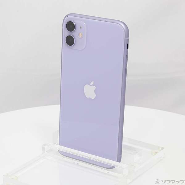 中古】iPhone11 128GB パープル MWM52J／A SoftBankロック解除