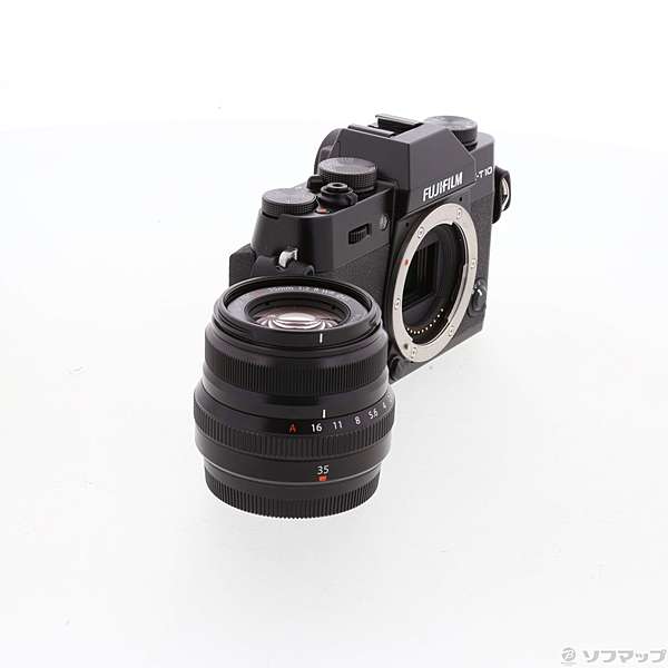 中古】FUJIFILM X-T10 単焦点レンズキット ブラック [2133026144361