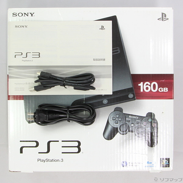 中古】PlayStation 3 160GB チャコールブラック CECH-3000A ...