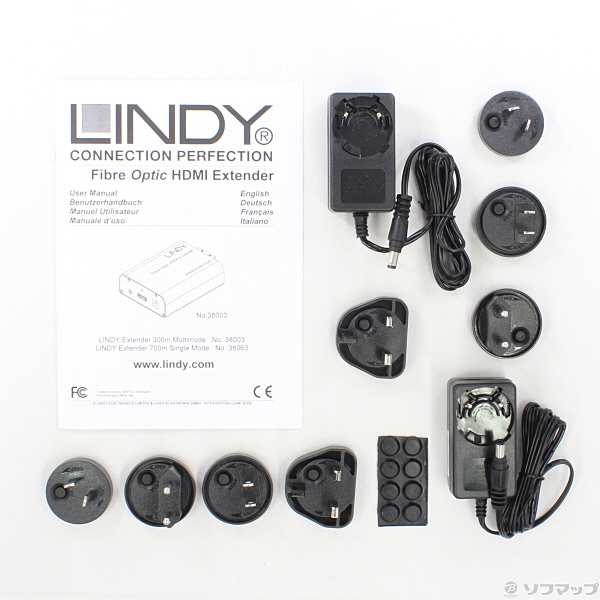 LINDY 38003 光ファイバーHDMIエクステンダー