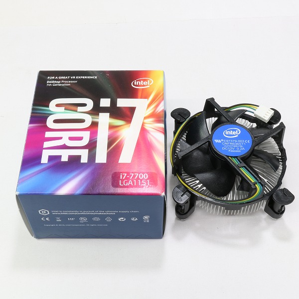 intel core i7-7700 cpuファン付き - PCパーツ