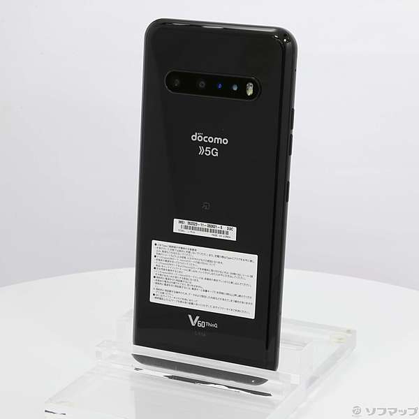 中古】LG V60 ThinQ 5G 128GB ザ ブラック L-51A docomo