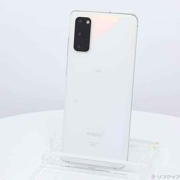 中古】Galaxy S20 128GB クラウドホワイト SCG01 auロック解除SIM