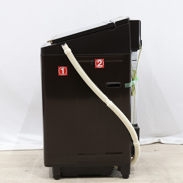 中古】〔展示品〕 縦型洗濯乾燥機 AW-BK10SV8-T グレインブラウン 