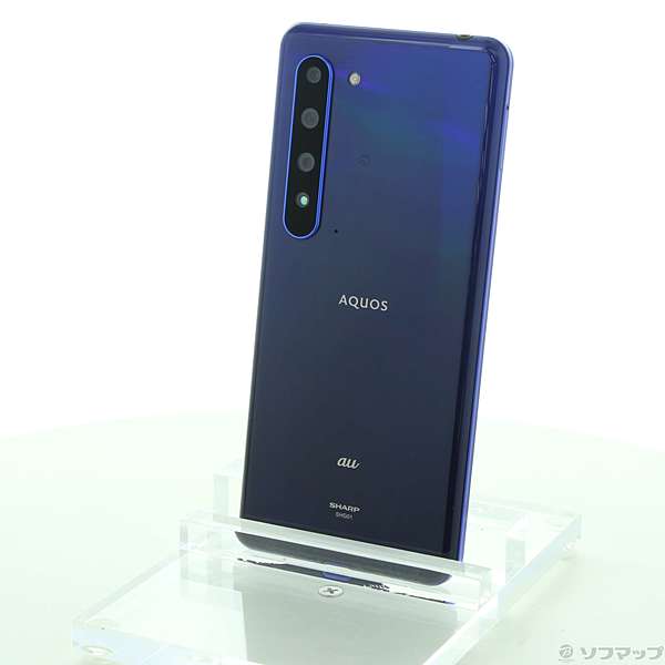 中古】AQUOS R5G 256GB アースブルー SHG01 auロック解除SIMフリー