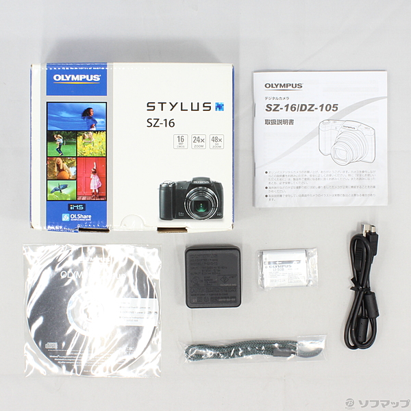 中古】OLYMPUS SZ-16 (1600万画素／24倍／ホワイト) [2133027252164