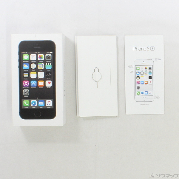 中古】iPhone5S 32GB スペースグレイ ME335J／A SIMフリー ◇07/11(日