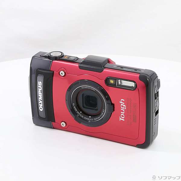 中古】OLYMPUS STYLUS TG-2 Tough (1200万画素／4倍／防水／レッド