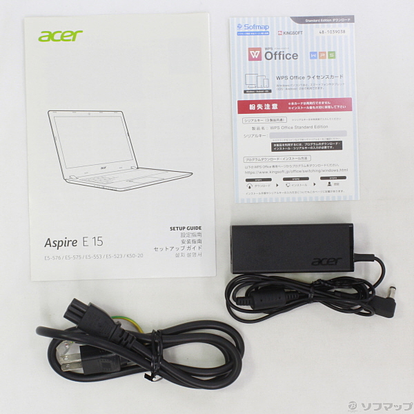 中古 Aspire E 15 E5 576 A34g K ブラック Windows 10 リコレ ソフマップの中古通販サイト