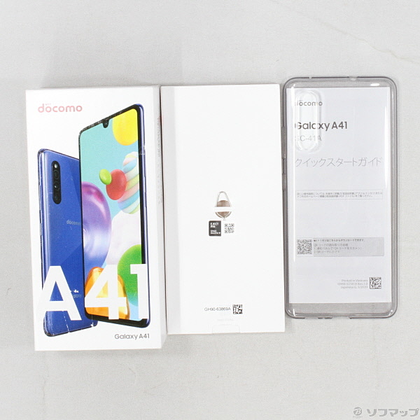 中古】GALAXY A41 64GB ブルー SC-41A docomoロック解除SIM