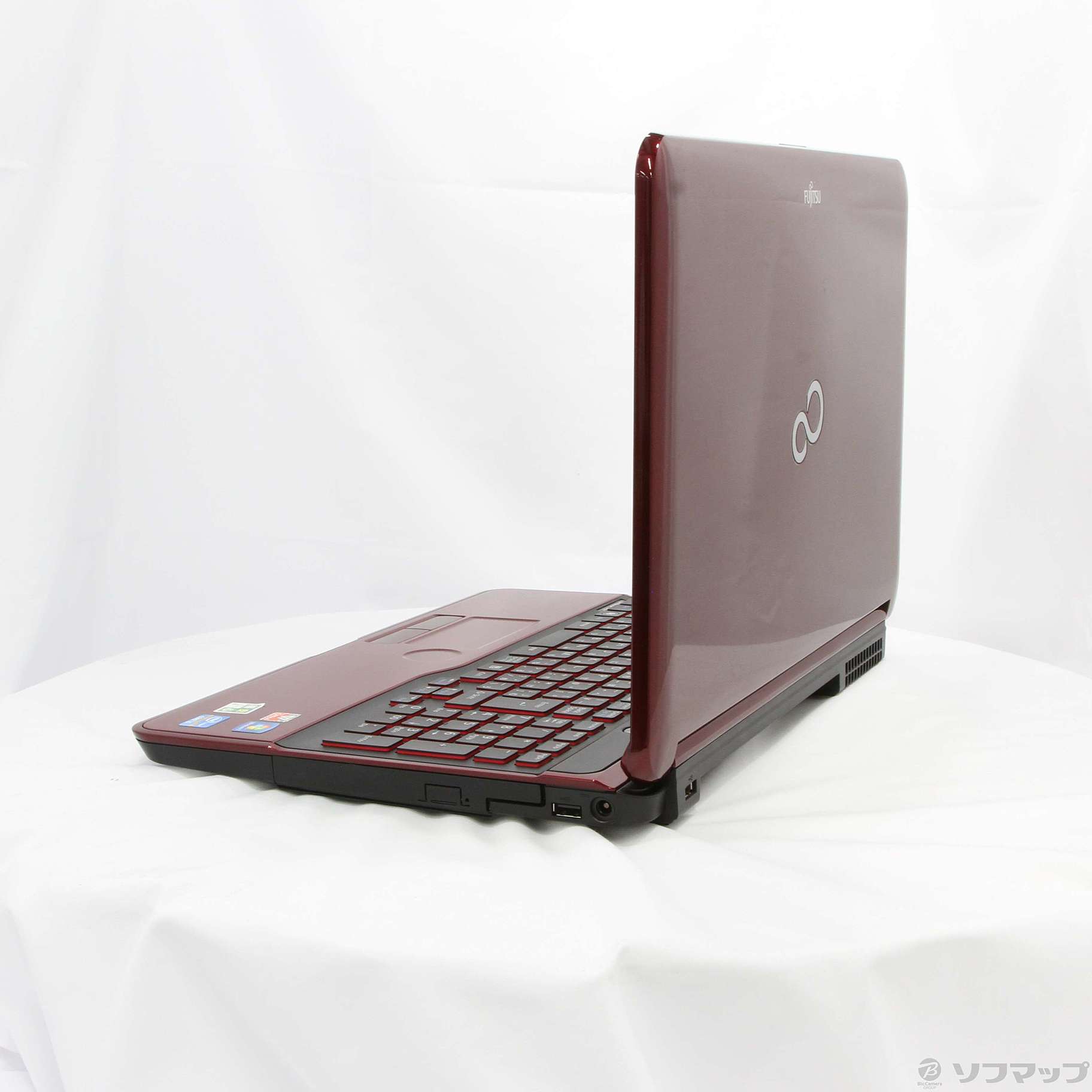 中古】格安安心パソコン LIFEBOOK AH56／E FMVA56ER ガーネットレッド