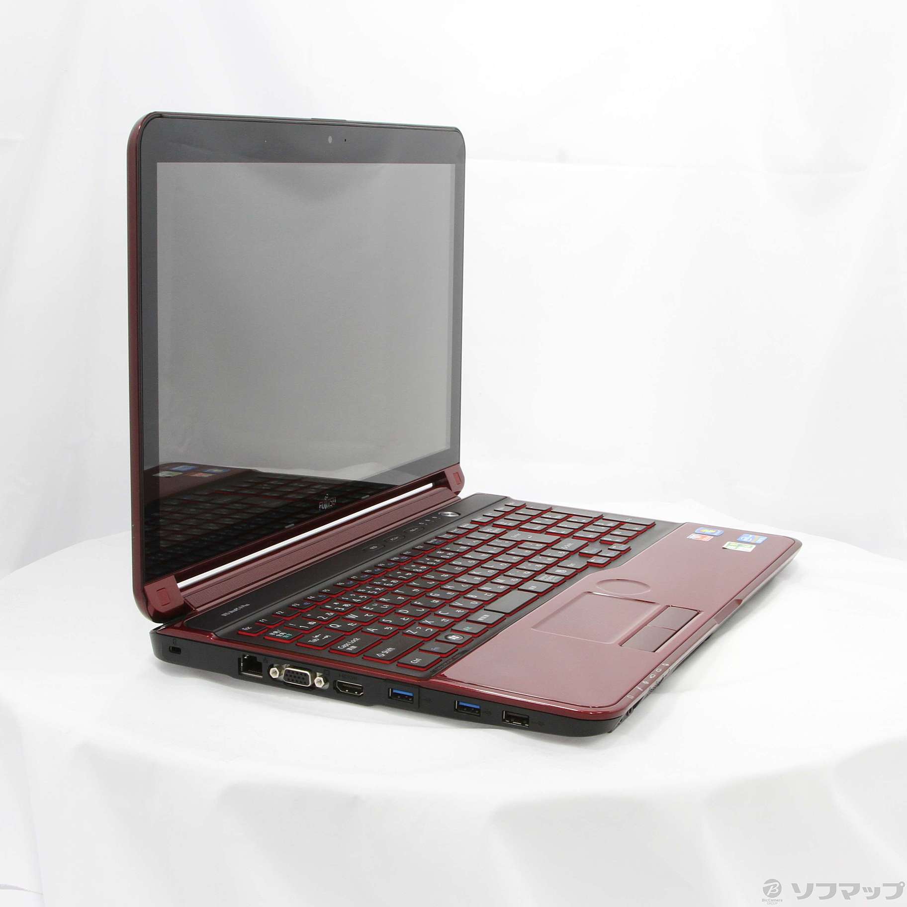 中古】格安安心パソコン LIFEBOOK AH56／E FMVA56ER ガーネットレッド