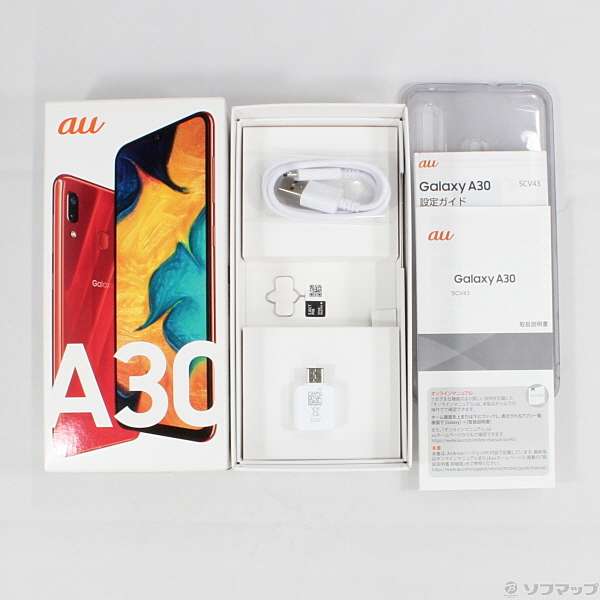 GALAXY A30 64GB レッド SCV43 auロック解除SIMフリー