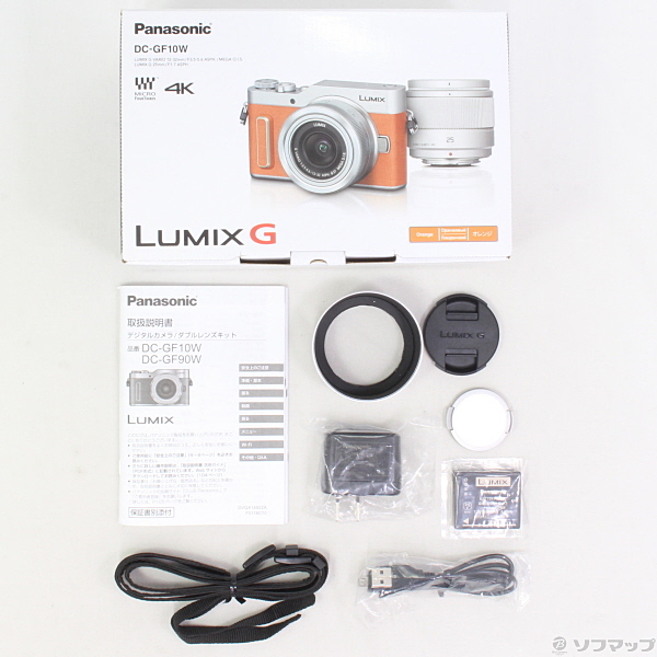 中古】LUMIX DC-GF10W-D ダブルレンズキット (オレンジ) [2133027817523] - リコレ！|ビックカメラグループ  ソフマップの中古通販サイト