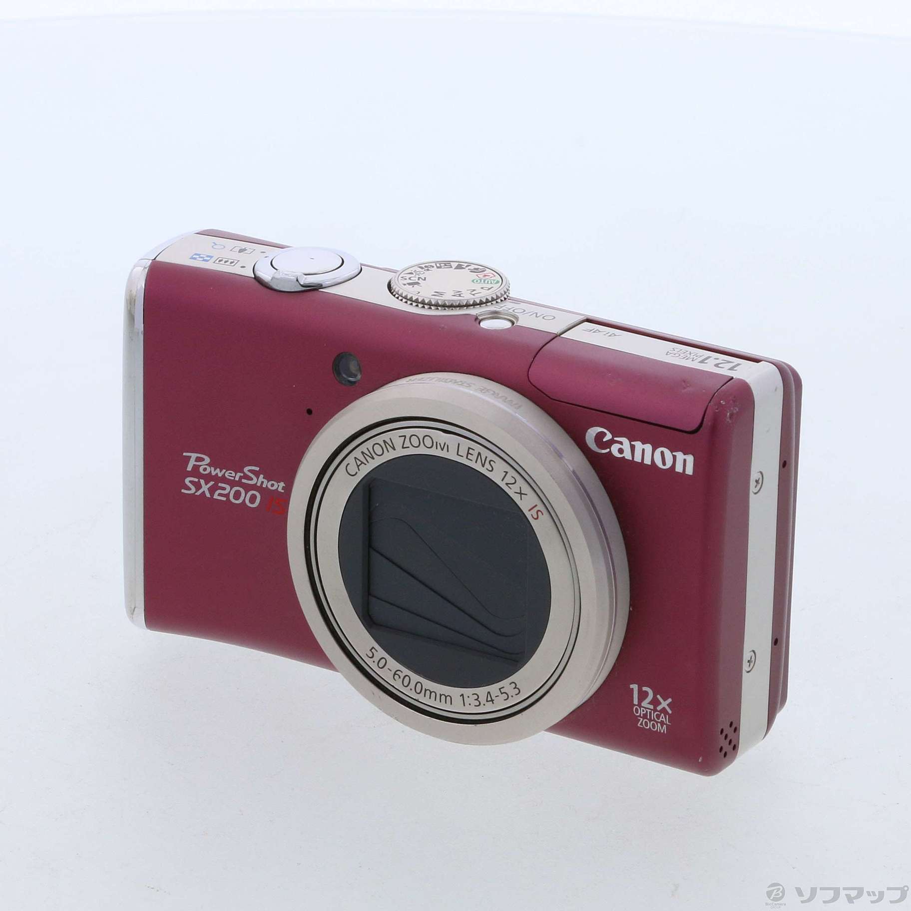 PowerShot SX200 IS (1210万画素／12倍ズーム／ボルドーレッド)