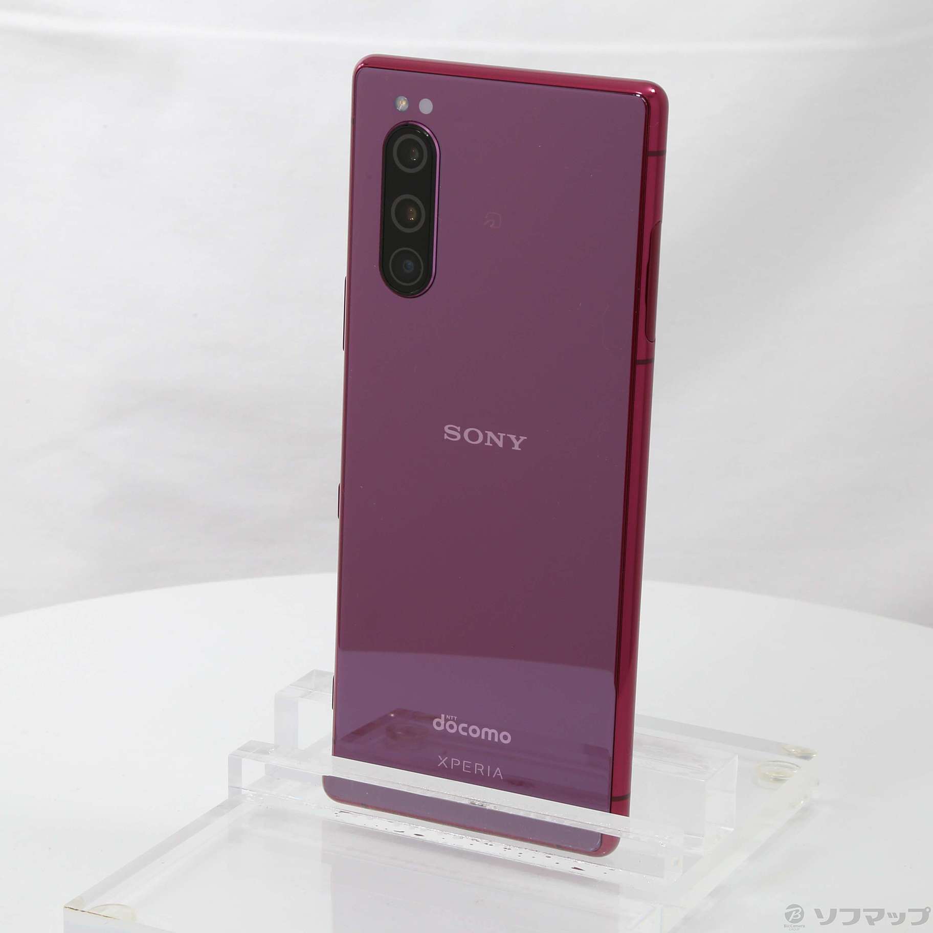 中古】Xperia 5 64GB レッド SO-01M docomoロック解除SIMフリー ◇07