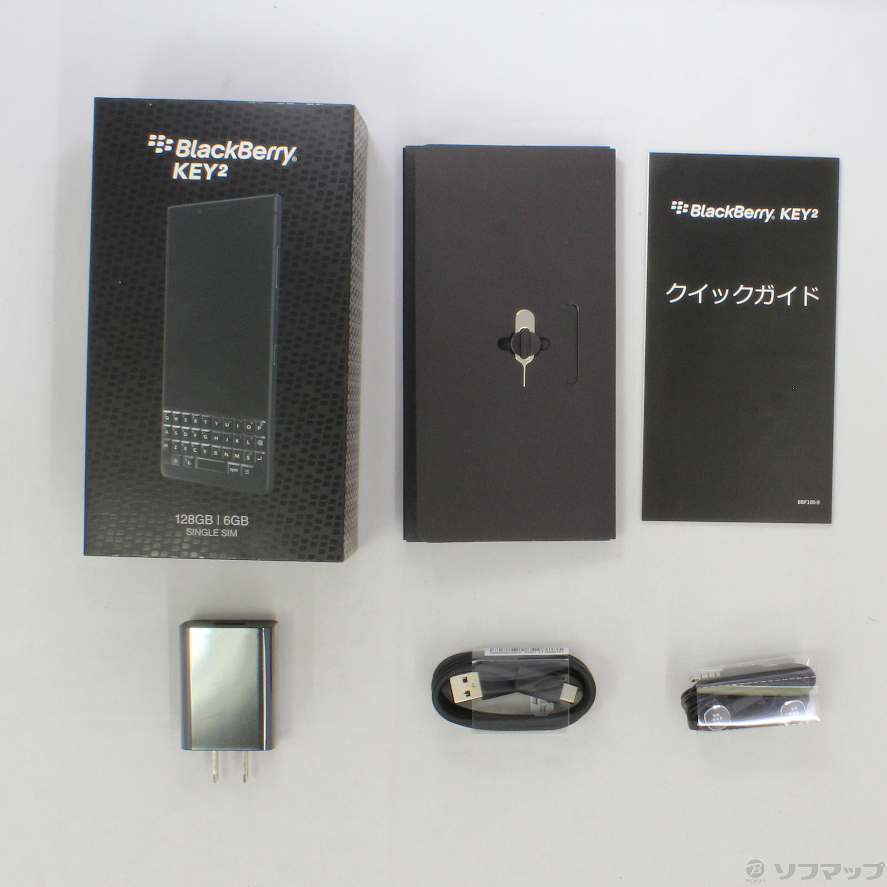 中古】〔展示品〕 BlackBerry KEY2 128GB ブラック BBF1009 SIMフリー 