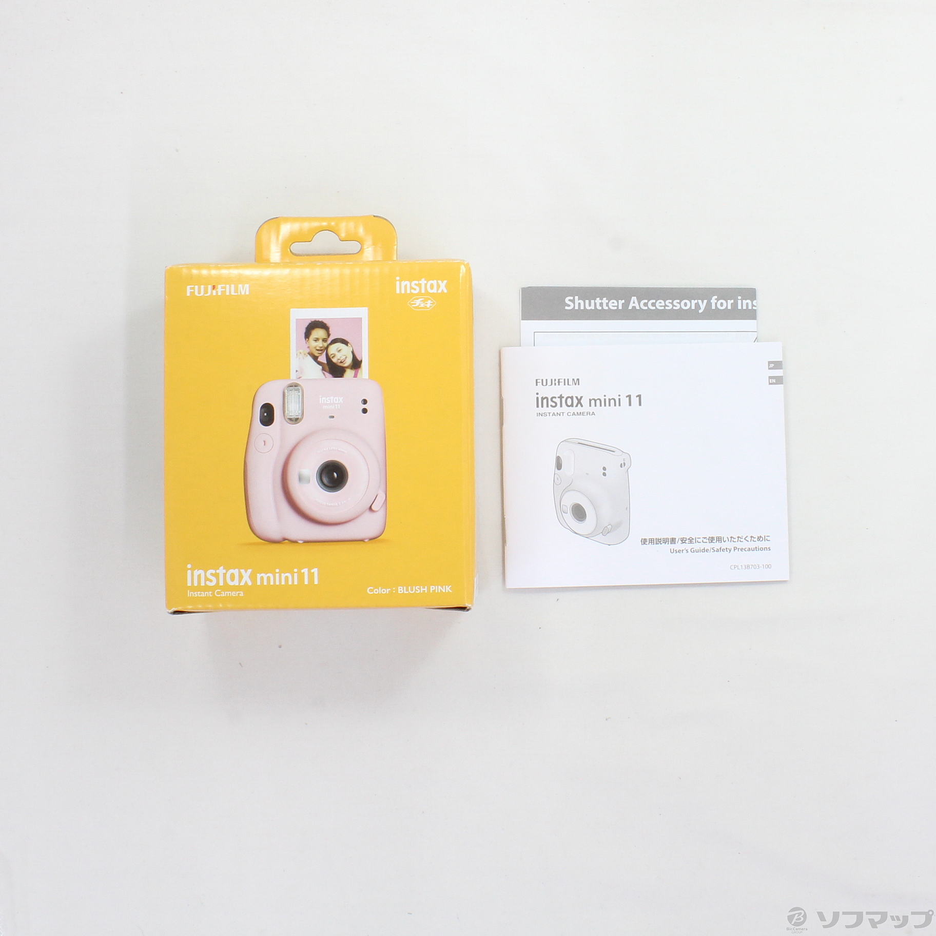 中古】インスタントカメラ チェキ instax mini 11 ブラッシュピンク