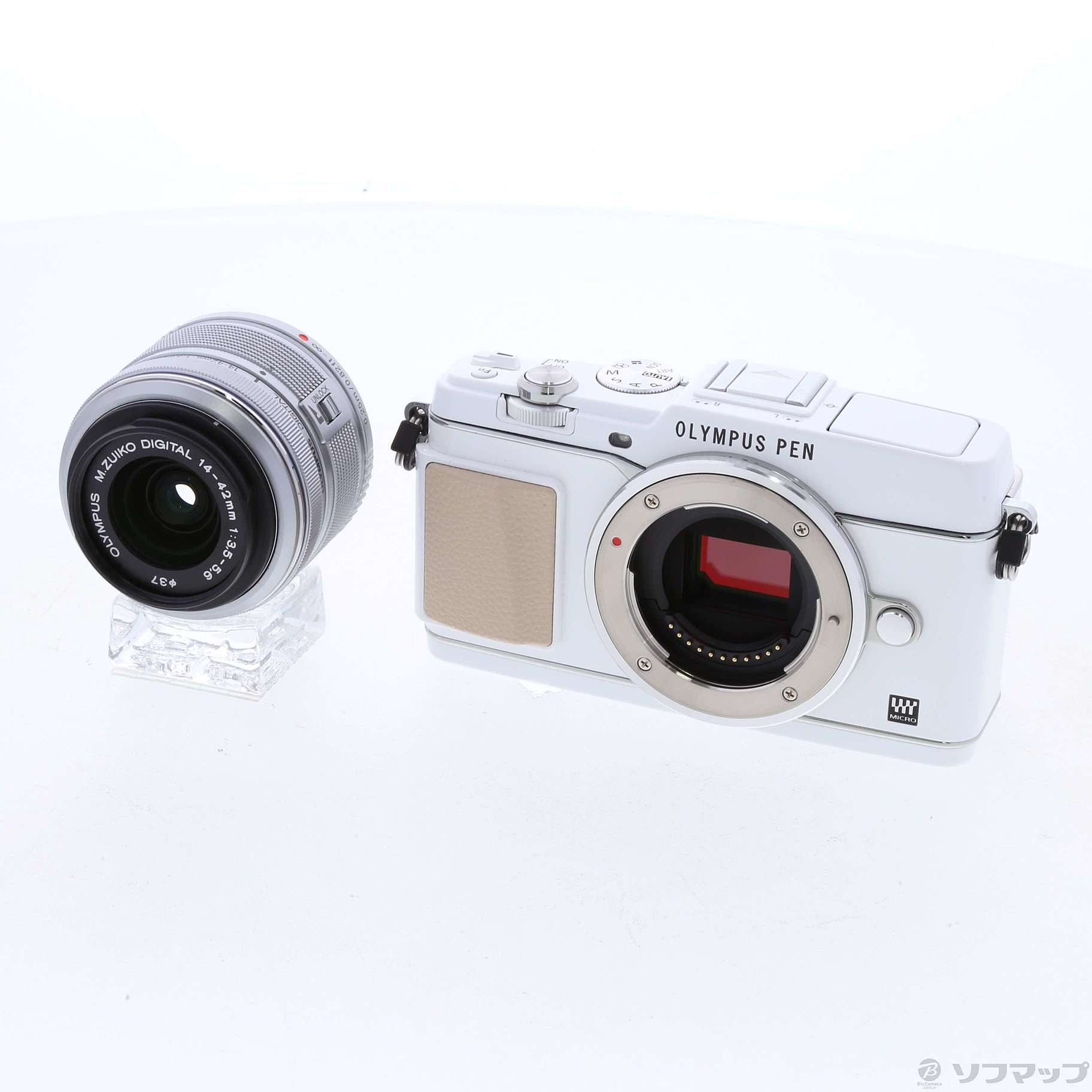 中古】PEN E-P5 14-42mm レンズキット (ホワイト) (1605万画素／SDXC