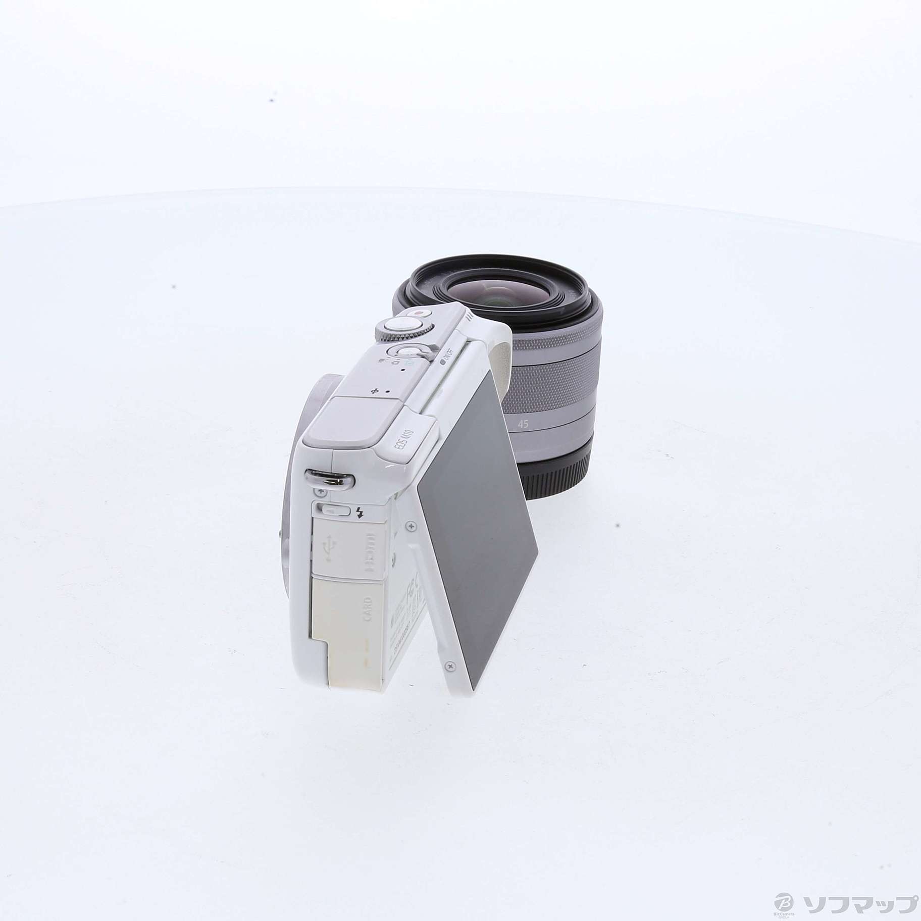 中古】EOS M10 EF-M 15-45 レンズキット WH (1800万画素／SDXC