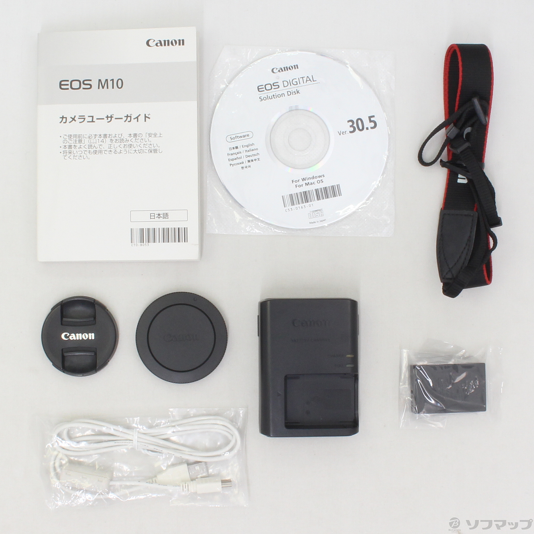 中古】EOS M10 EF-M 15-45 レンズキット WH (1800万画素／SDXC