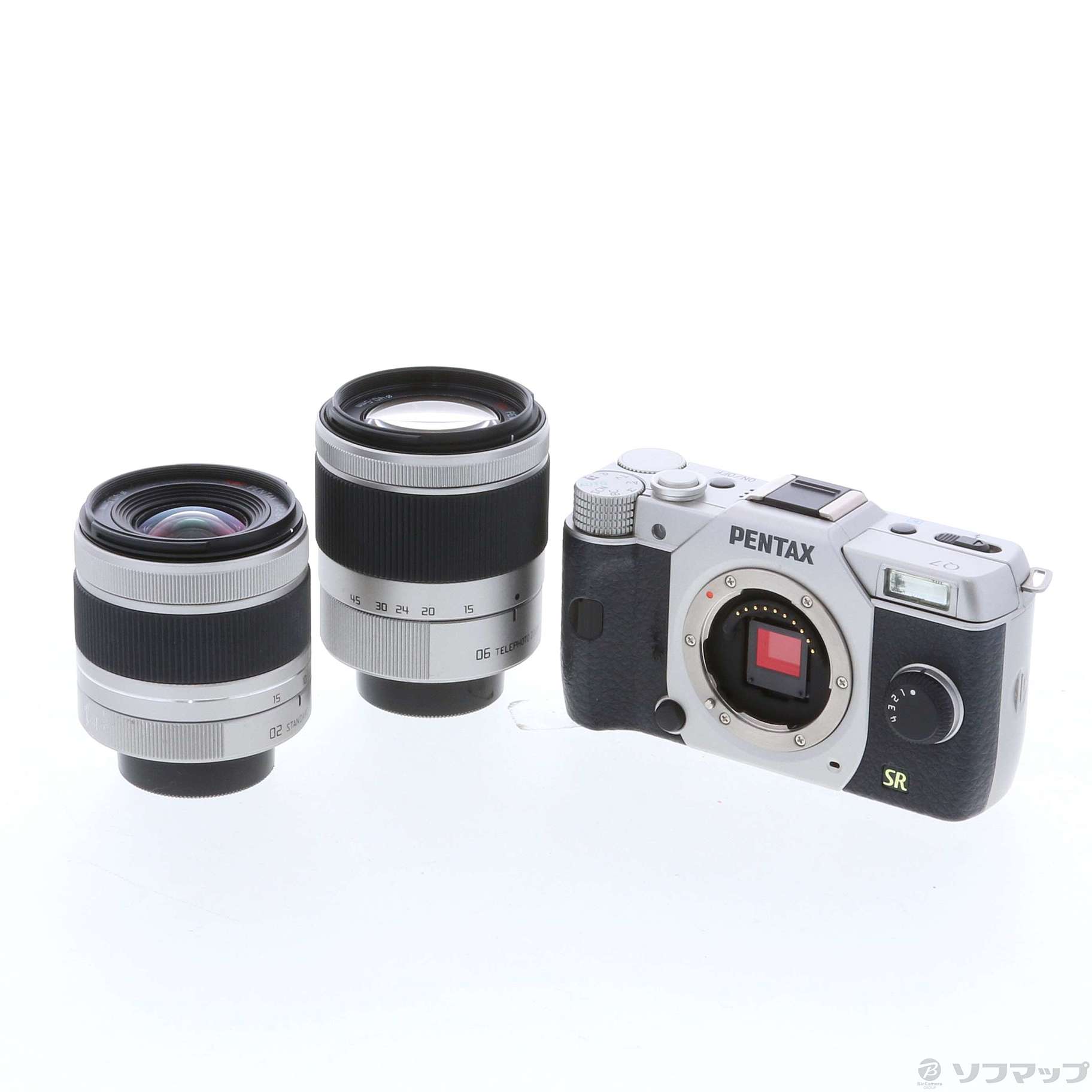 中古】PENTAX Q7 ダブルズームキット シルバー (1240万画素／SDXC