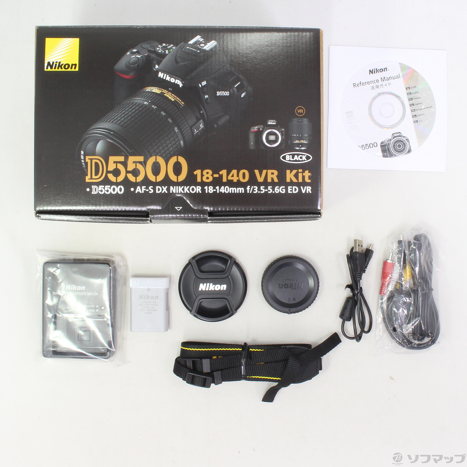 中古 Nikon D5500 18 140 Vr レンズキット ブラック 2416万画素 Sdxc リコレ ソフマップの中古通販サイト