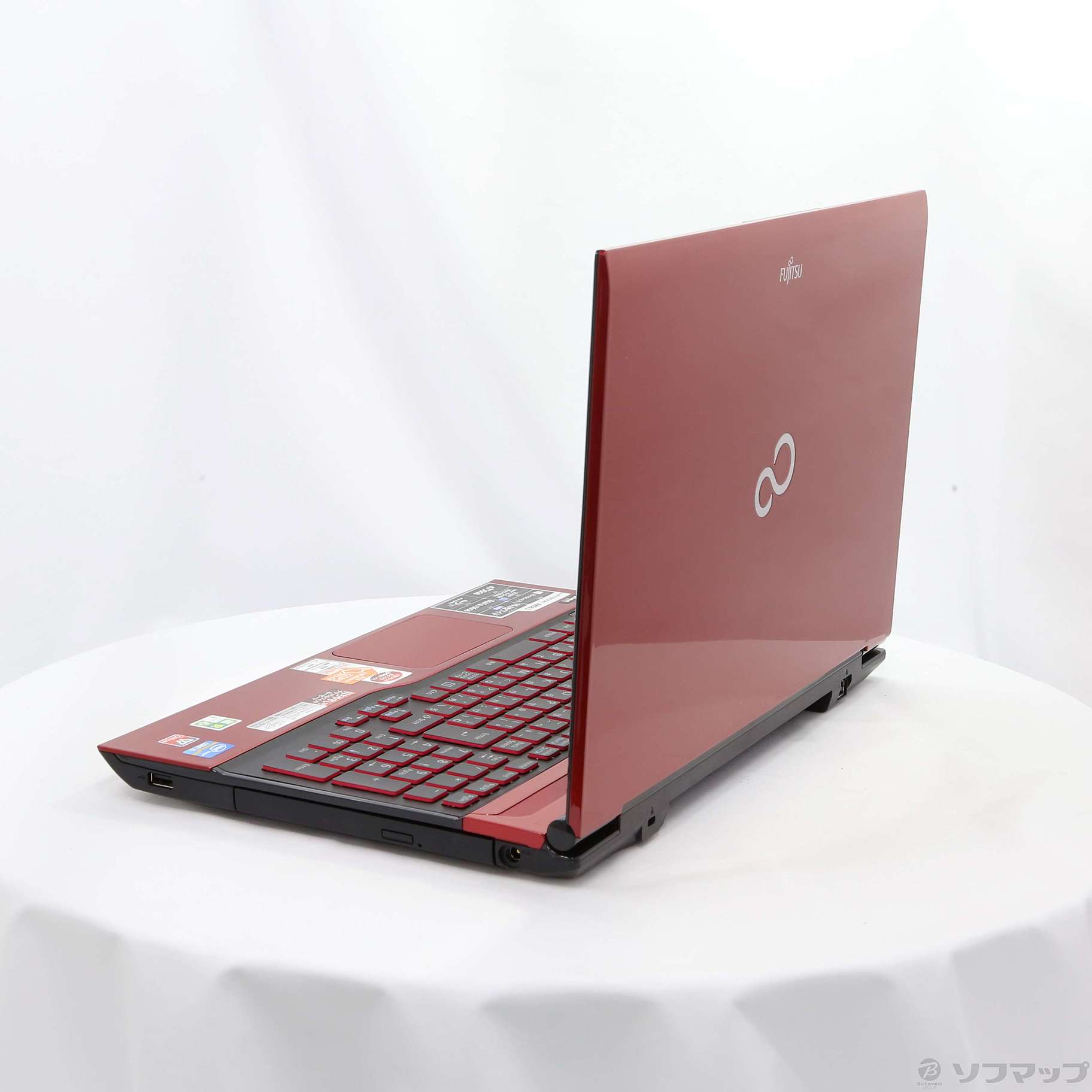 中古】格安安心パソコン LIFEBOOK AH56／J FMVA56JRKS ルビーレッド 